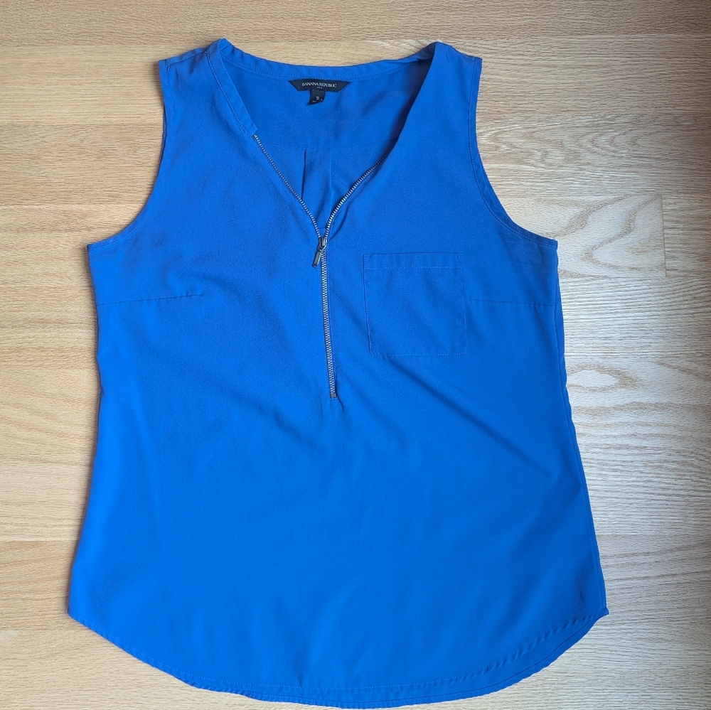 Banana Republic Royal Blue Sleeveless Blouse